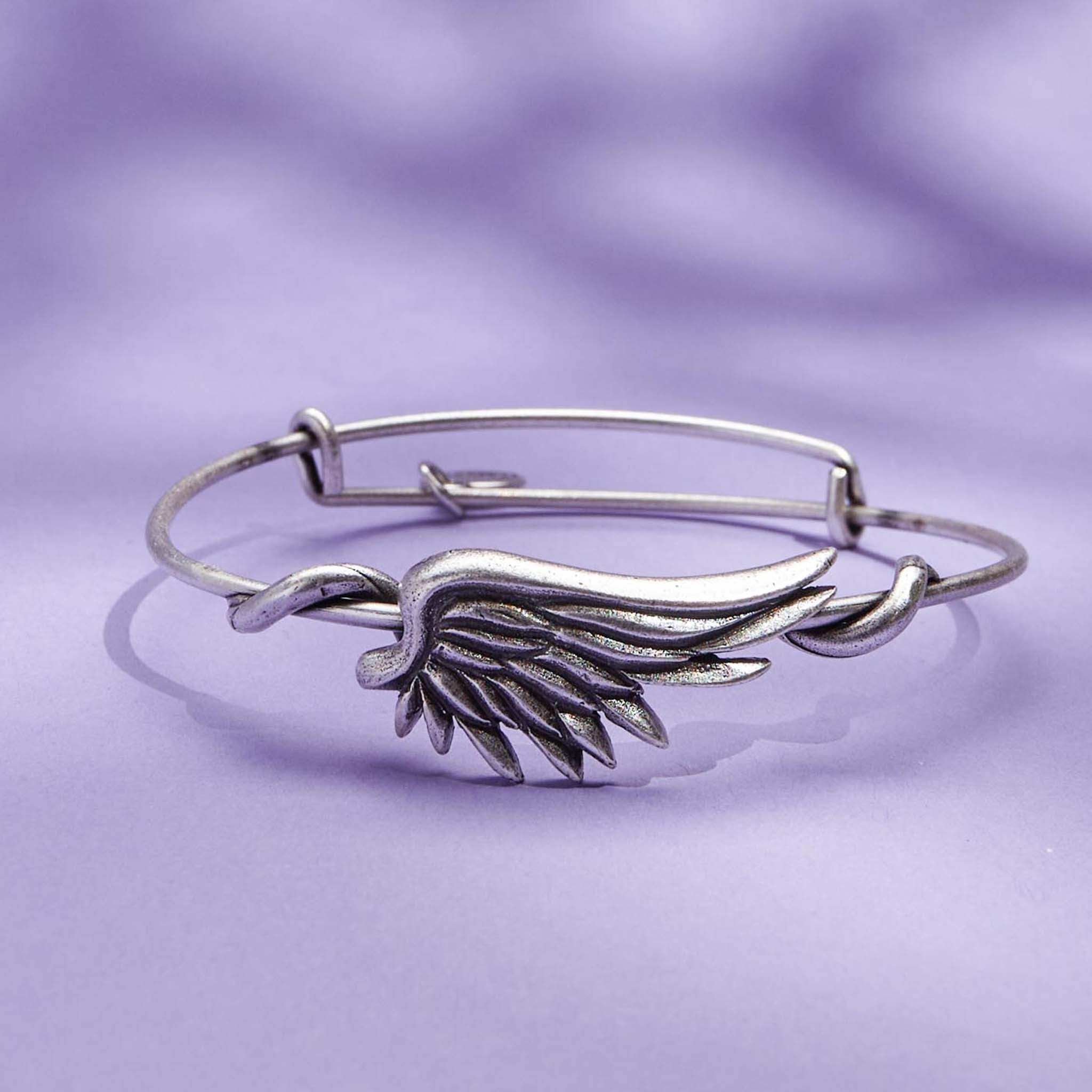 rhinestone heart angel wings cuff bracelet | eBay